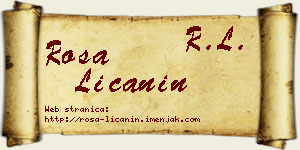 Rosa Ličanin vizit kartica